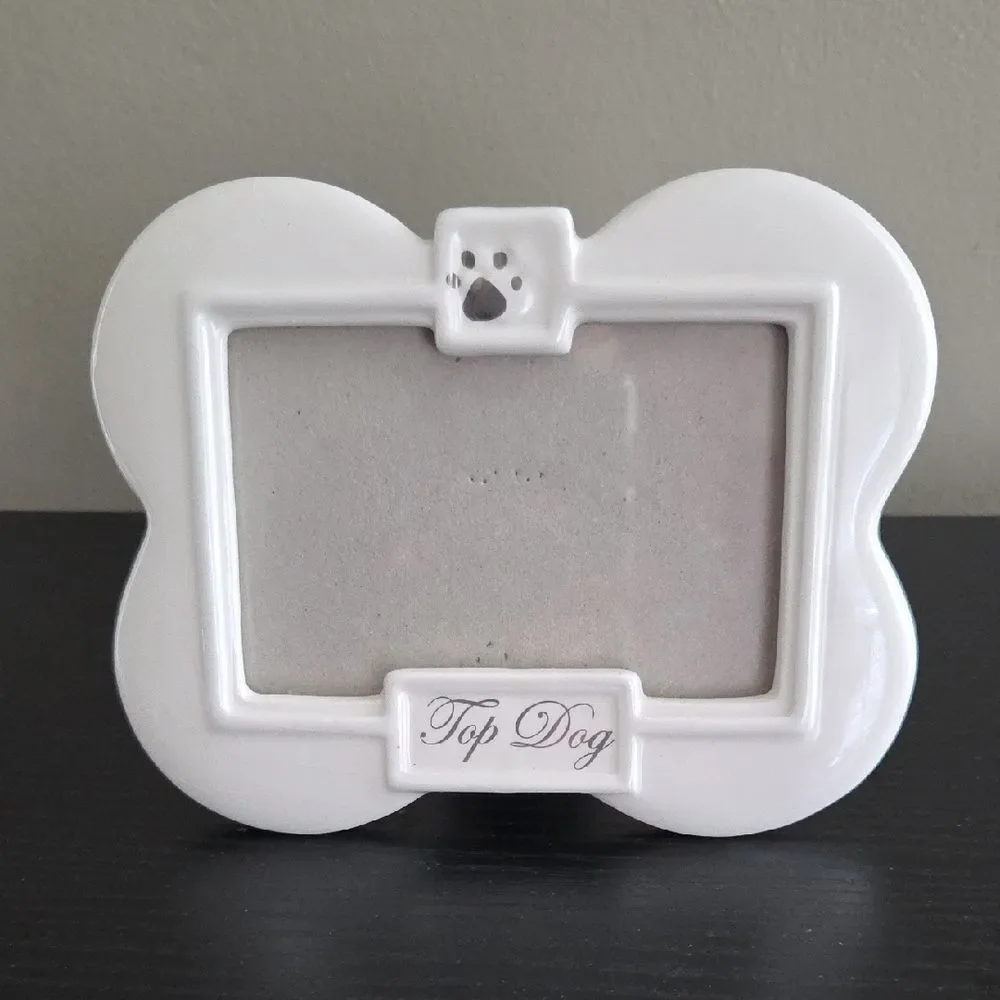 White Dog Bone Picture Frame